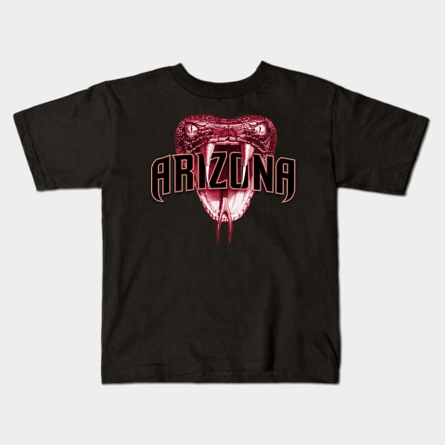 Arizona Fangs Red Kids T-Shirt by LunaGFXD